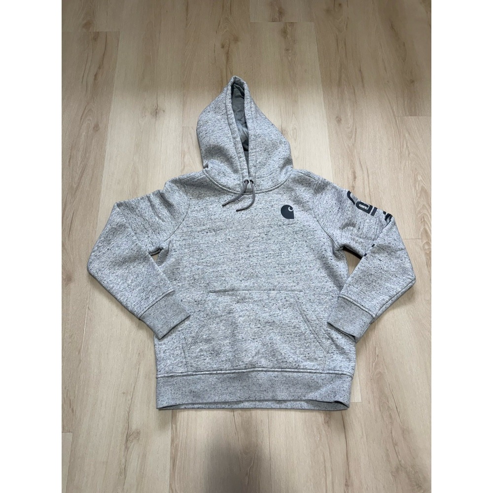 Carhartt Relaxed Fit Women's Size Small Midweight Logo Pullover Hoodie Grey